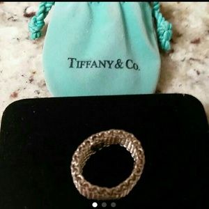 Tiffany and Co mesh ring, size 7