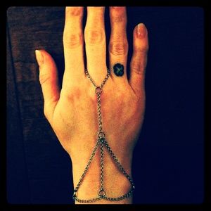 Silver Hand Chain Slave Bracelet