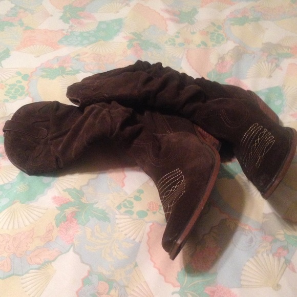 Steve Madden suede slouch cowboy boots