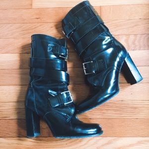 Celine Buckle Boots