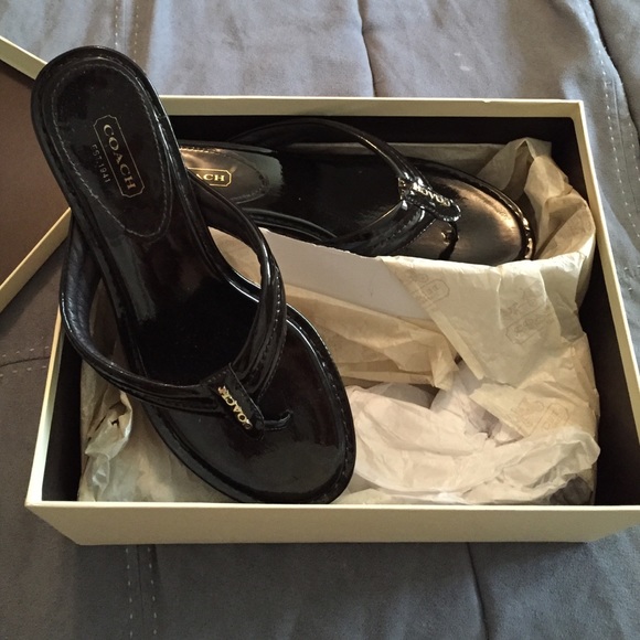 Coach wedge sandals.
