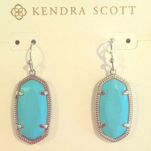 Kendra Scott Danielle silver earrings in turquoise