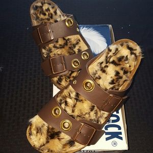 EUC custom lining Birkenstocks