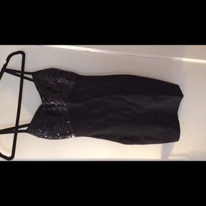 sequin black dress