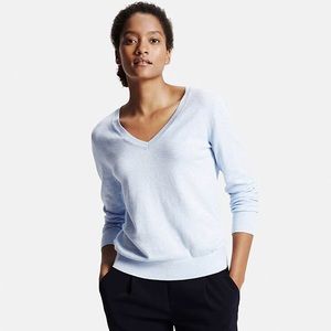 Uniqlo Cotton Cashmere V neck Sweater