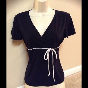 Black Short Sleeve Blouse