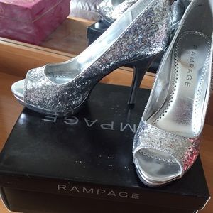 Rampage Heels Silver Size 7