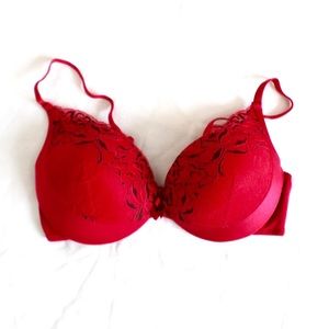 🎀Red underwire push-up bra
