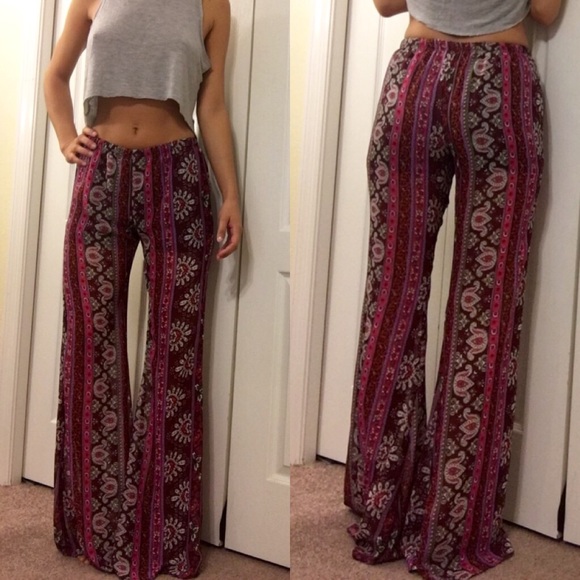 paisley flare pants