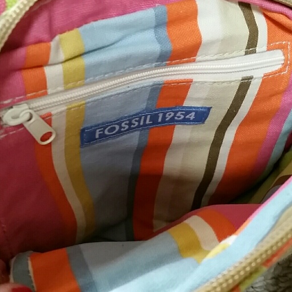 NWOT Fossil 1954 Retro Canvas Crossbody Bag - Picture 4 of 6