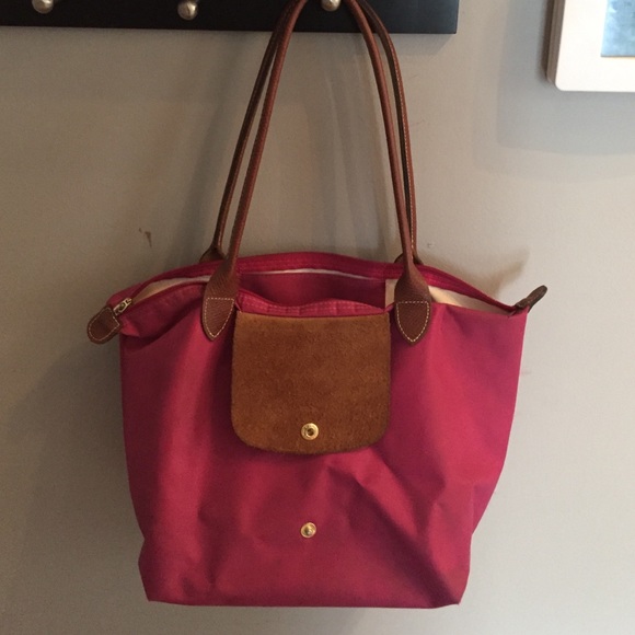 Pink Longchamp medium size