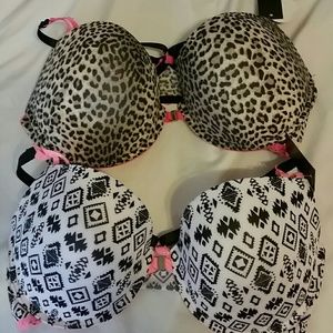 Razor Back Print Push-Up bras