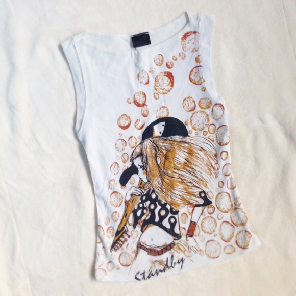 🔱Graphic print sleeveless top