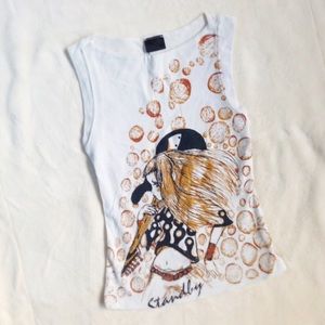 🔱Graphic print sleeveless top