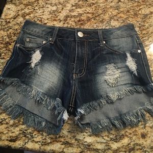 Blue jeans shorts