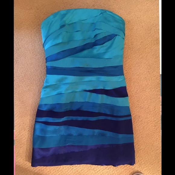 Phoebe Couture Shades of Blue Dress