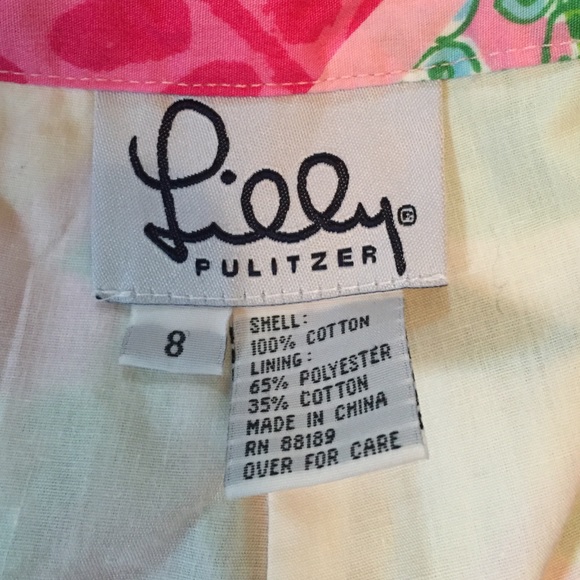 SALE Lilly Pulitzer Printed Bermuda Shorts sz 8 - Picture 3 of 3