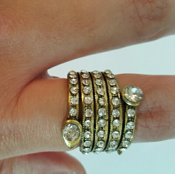 Crystal Snake Wrap Ring