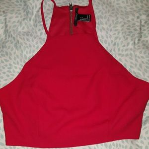 Red crop top