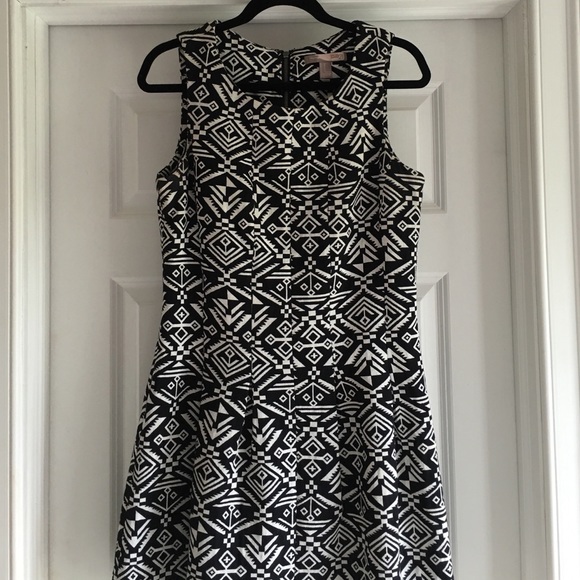 Black and White Aztec Pattern Dress