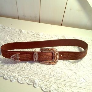 Genuine western leather belt