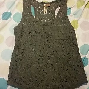 Gray Lace top