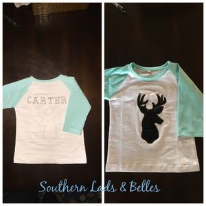 Personalized Deer Head Raglan.