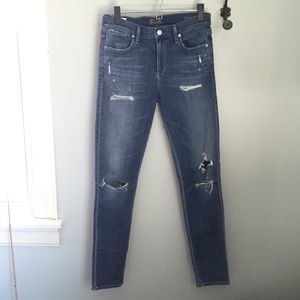 A GOLD E Sophie high rise distressed skinnies