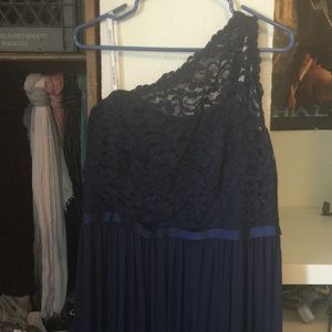 Long navy blue dress