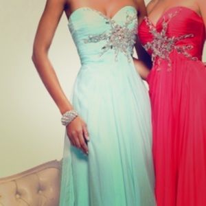 Icy Blue Sherri Hill Prom Gown