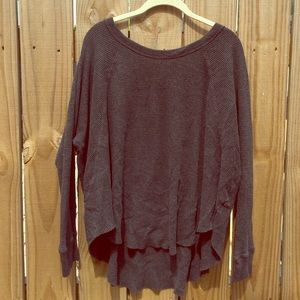 Free People Waffle Crew Neck Shirt