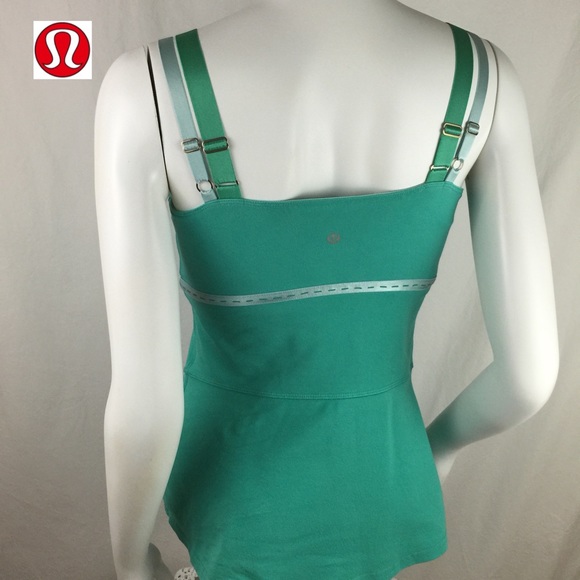 lululemon athletica Tops - Lululemon Green Layered Supportive Yoga Tank Top