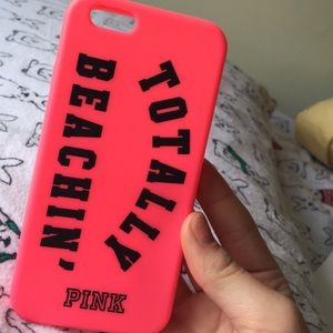totally beachin pink vs phone case