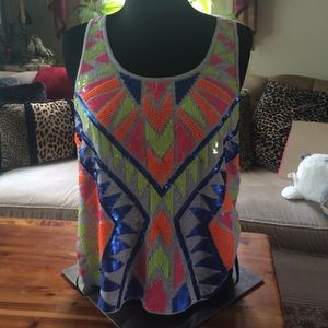 Express sequin tank size Small