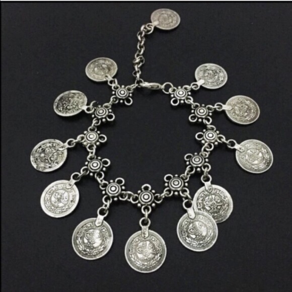 Boho Coin Anklet - Picture 2 of 4