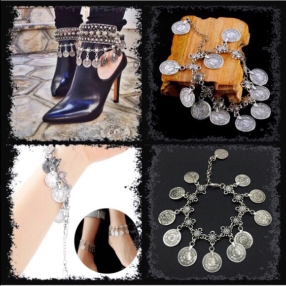 Boho Coin Anklet - Picture 3 of 4