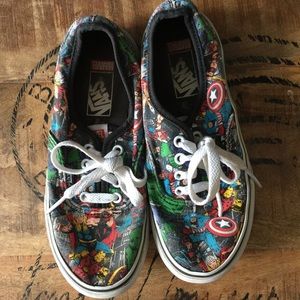 Kids Avenger Print Vans shoes