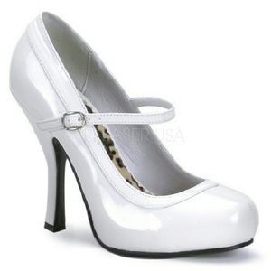 4 1/2 INCH HEEL BLACK PAT MARY JANE WITH ADJUSTABL