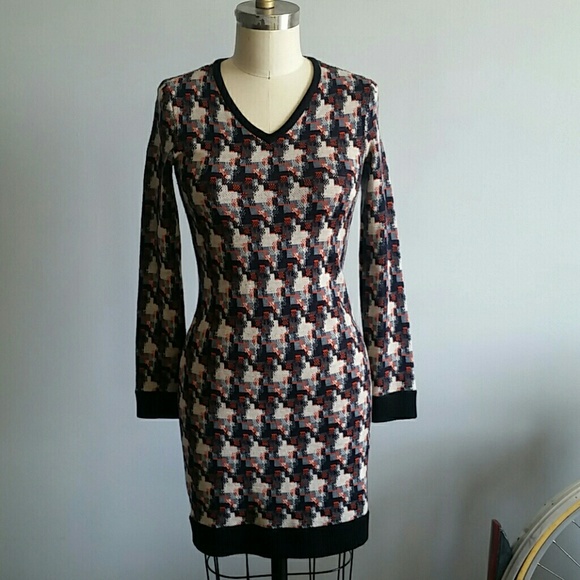Rag & Bone Geometric Print Sweater Dress