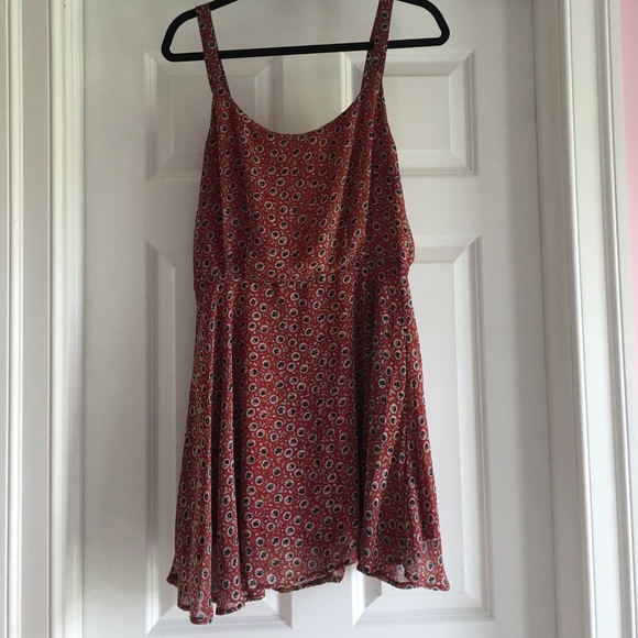 Red A-Line skater dress