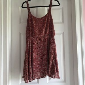 Red A-Line skater dress