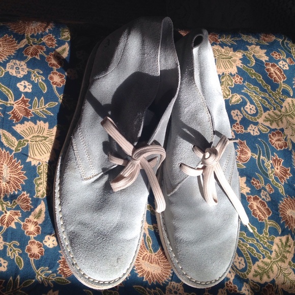 Leather Lumberjack boat shoe, sky blue💦