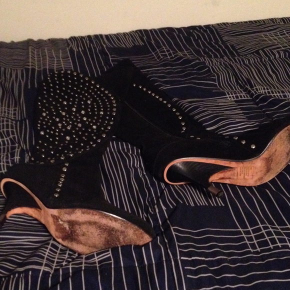 Knee high studded boots
