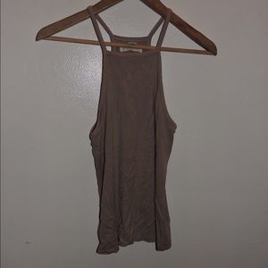 2 Nude and Black high Neck Halters