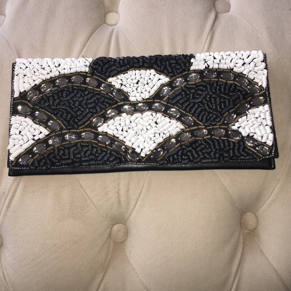 Bebe beaded clutch.