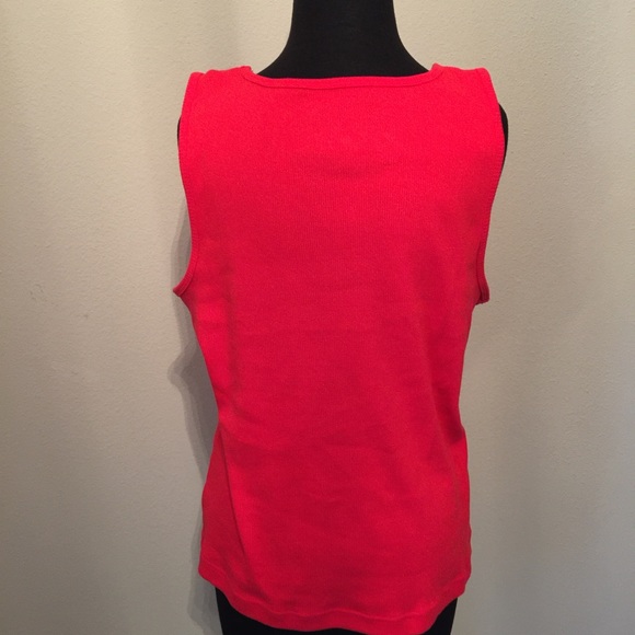 Red Rhinstoned Tank Top - Picture 2 of 2