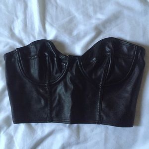 AA pleather bustier