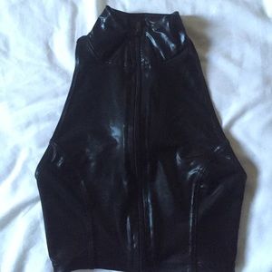 Scuba top (lamé/pleather)