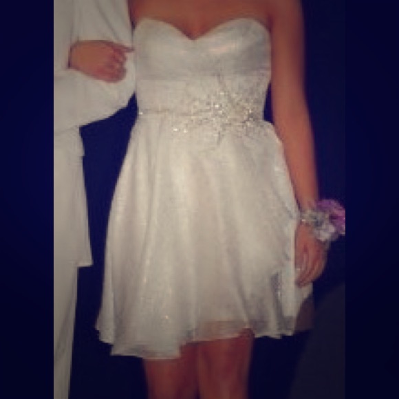 Terani Short Strapless Prom Dress - Worn Once! - Picture 2 of 8