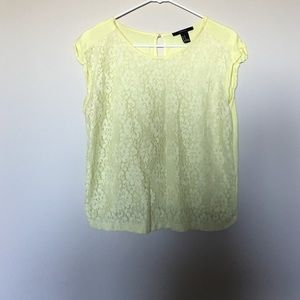 Yellow lace top